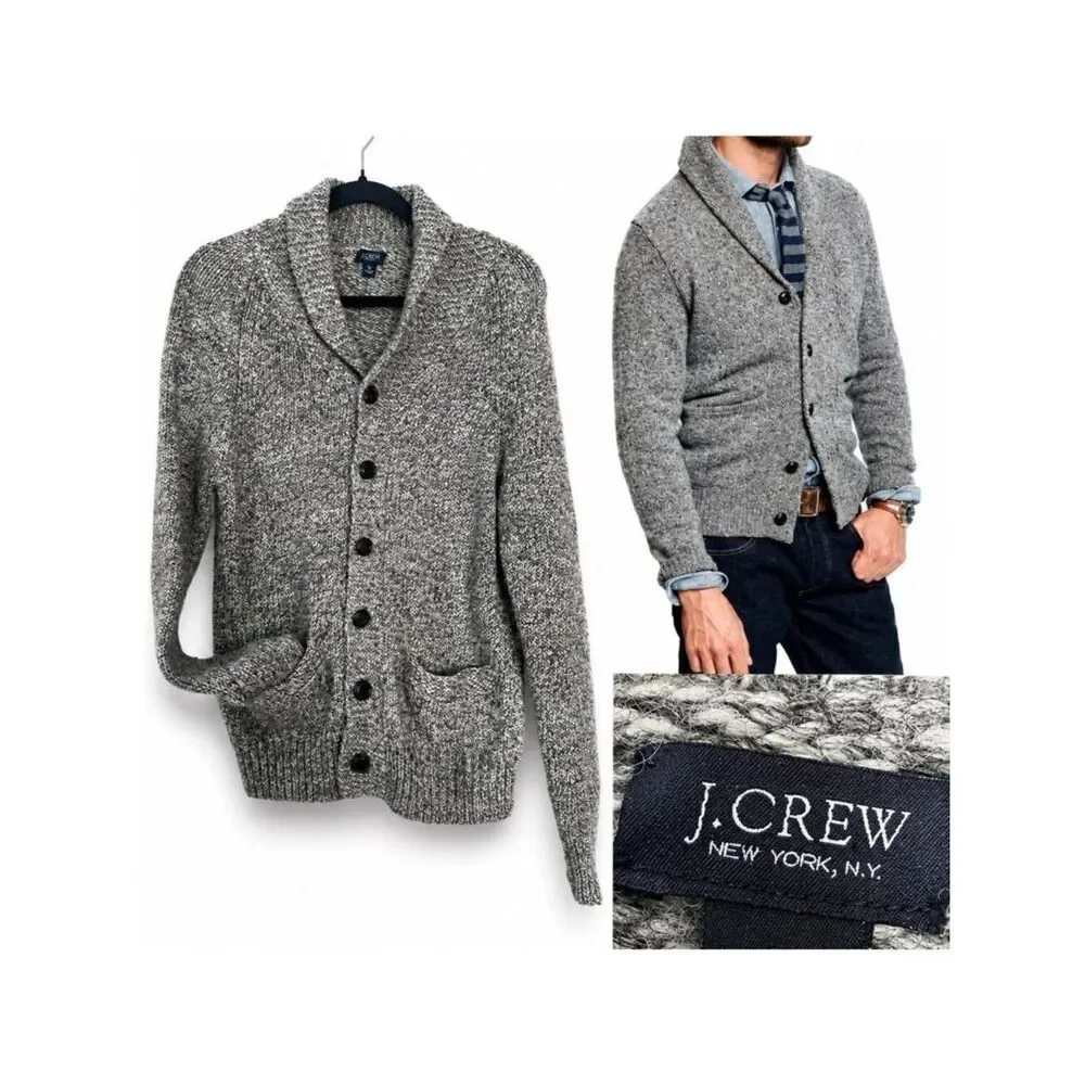J. Crew | Donegal Wool Alpaca Shawl Cardigan Button Down Grandpa Sweater Size S